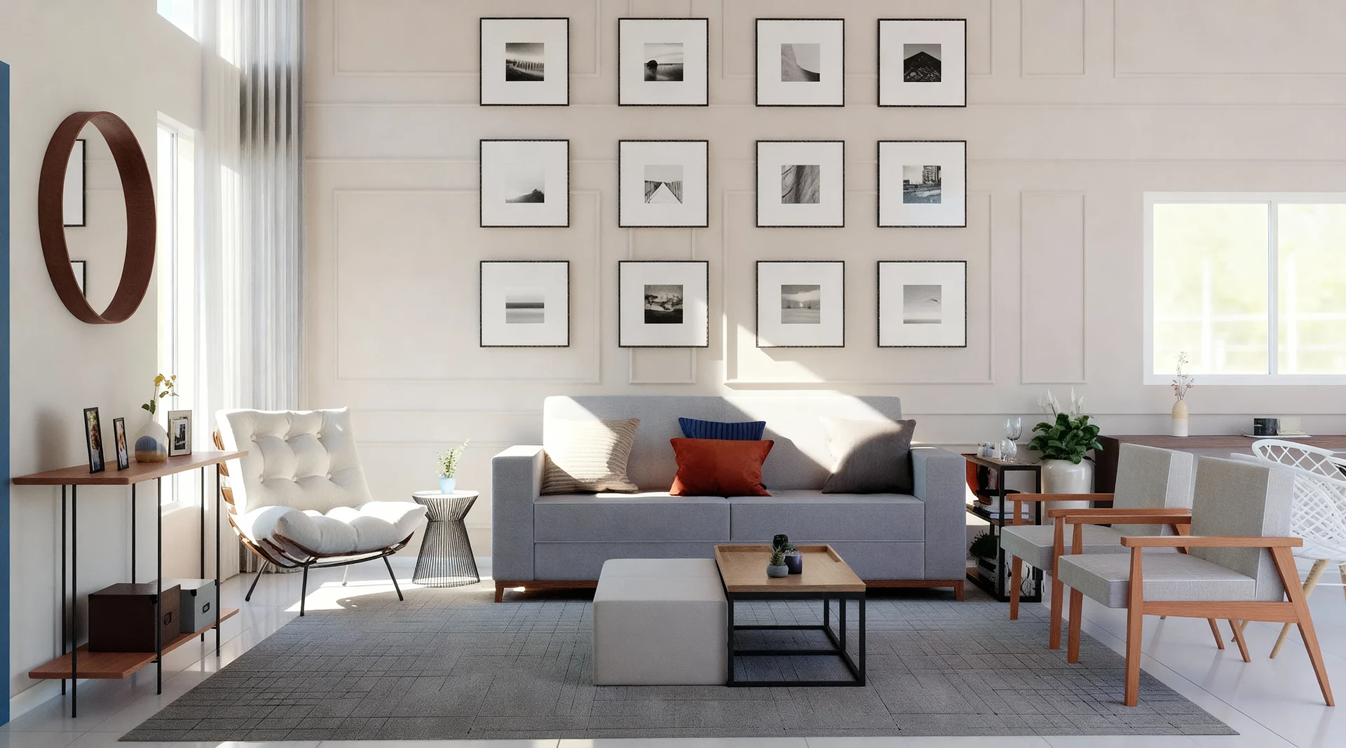 Modern minimalist interior design